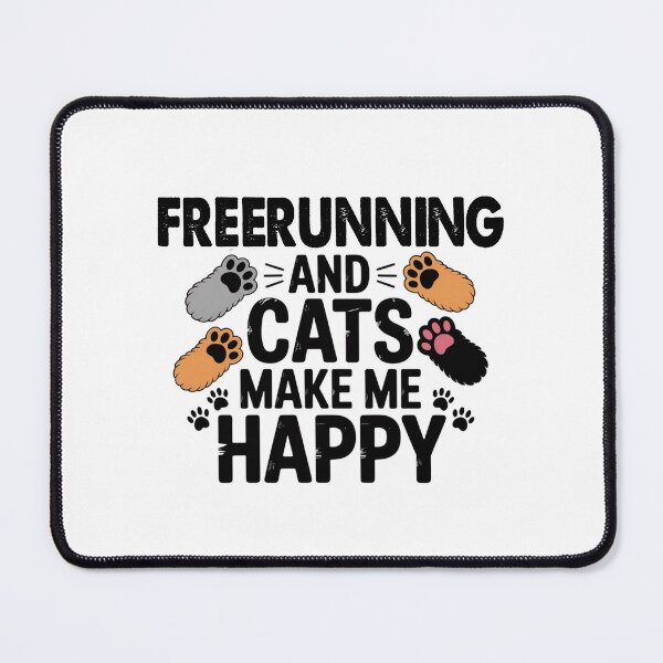 Item preview, Freerunning And Cats Make Me Happy - Funny Freerunning Cats Lover designed and sold by Oussinc.
