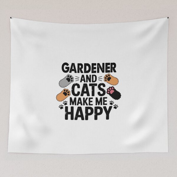 Item preview, Gardener And Cats Make Me Happy - Funny Gardener Cats Lover designed and sold by Oussinc.