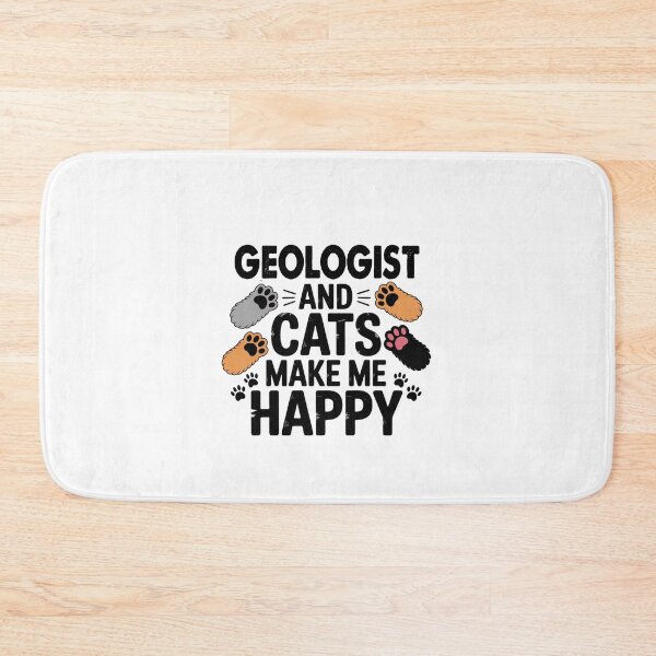 Item preview, Geologist And Cats Make Me Happy - Funny Geologist Cats Lover designed and sold by Oussinc.