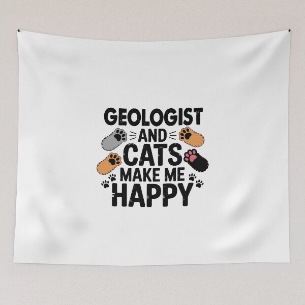 Item preview, Geologist And Cats Make Me Happy - Funny Geologist Cats Lover designed and sold by Oussinc.
