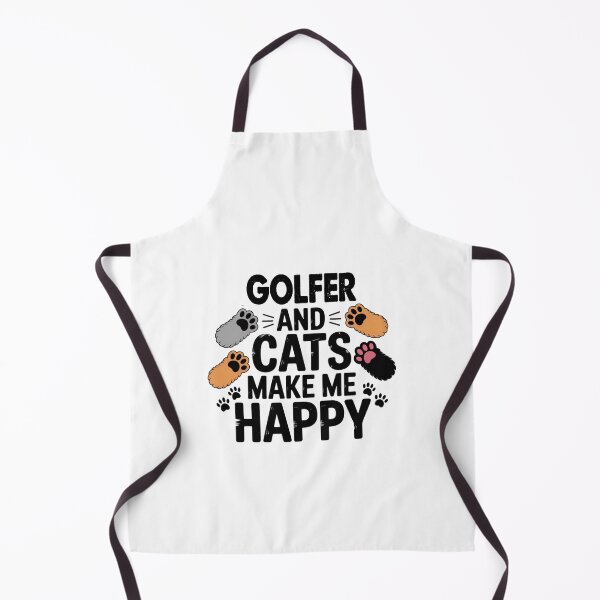 Item preview, Golfer And Cats Make Me Happy - Funny Golfer Cats Lover designed and sold by Oussinc.