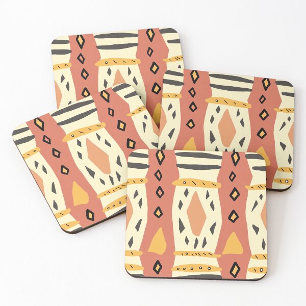 Item preview, Hand-Drawn Tribal Diamond Pattern in Earth Tones designed and sold by PaintbrushPlace.