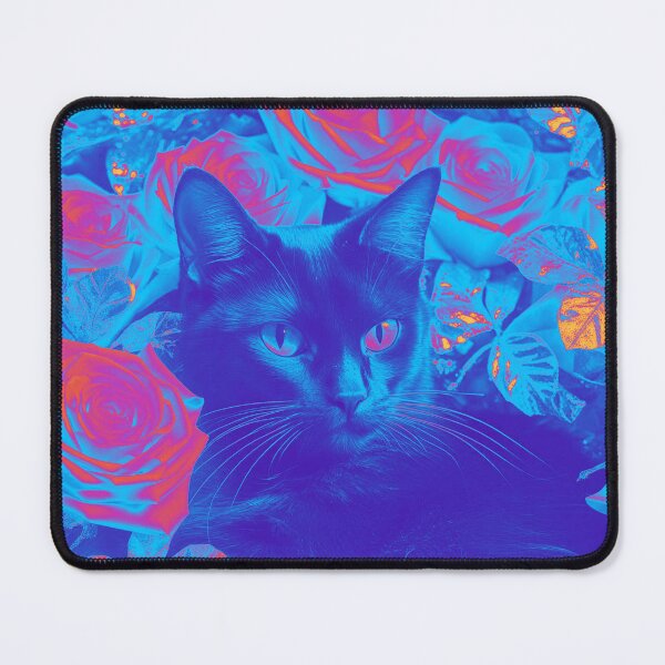 Item preview, FELINE BLUE - Midnight Bloom designed and sold by CleverCulture.