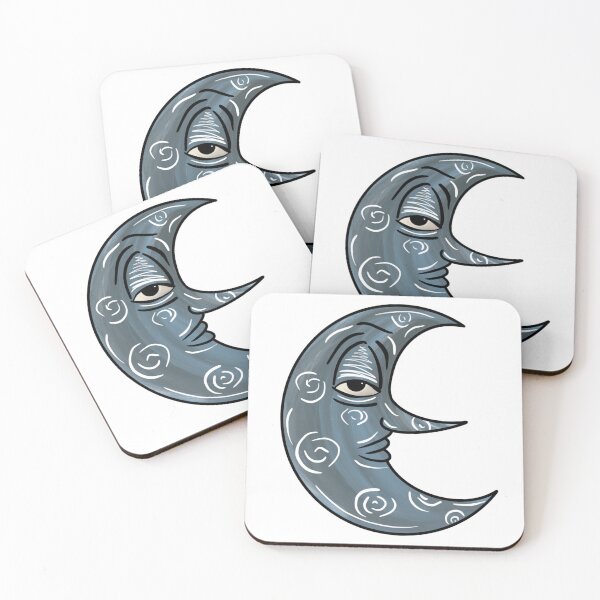 Item preview, Blue hippie crescent moon  designed and sold by Sdesigns34.
