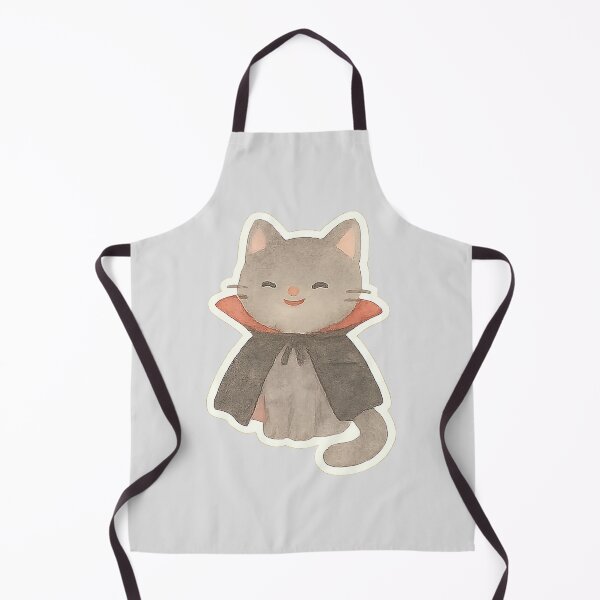 Item preview, Cute Vampire Cat Sticker – Halloween Watercolor Art designed and sold by DOTLABstudio.