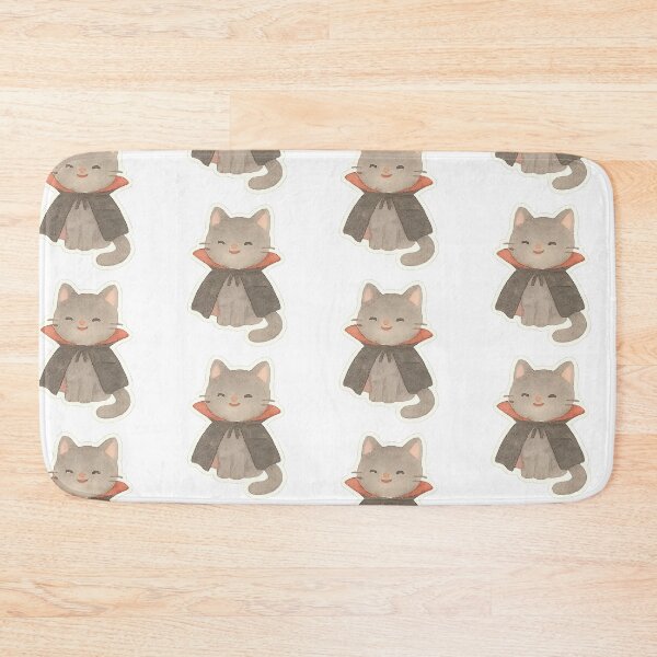 Item preview, Cute Vampire Cat Sticker – Halloween Watercolor Art designed and sold by DOTLABstudio.