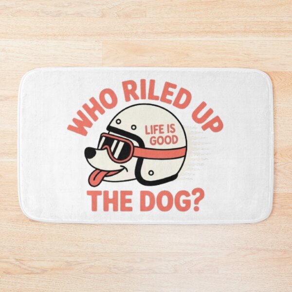 Item preview, Funny Racing Dog Shirt | Who Riled Up the Dog? Retro Helmet Design | Life Is Good Vibes designed and sold by dortmond.