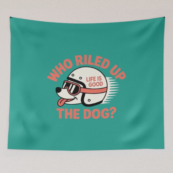 Item preview, Funny Racing Dog Shirt | Who Riled Up the Dog? Retro Helmet Design | Life Is Good Vibes designed and sold by dortmond.