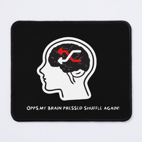 Item preview, ADHD Shuffle Brain – Funny Neurodivergent Quote Design - Black designed and sold by Fatamimosh.
