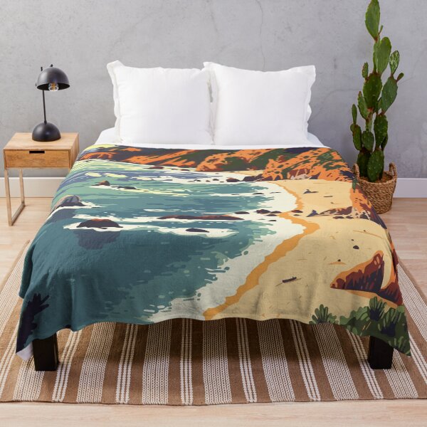 Item preview, Beach Big Sur Minimalist Art Illustration designed and sold by LVTFCOarts.