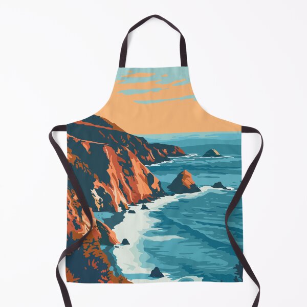 Item preview, Big Sur Coast Minimalist Art Illustration designed and sold by LVTFCOarts.
