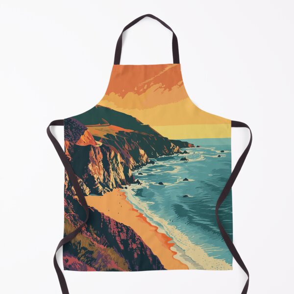 Item preview, Coast Big Sur Minimalist Art Illustration designed and sold by LVTFCOarts.