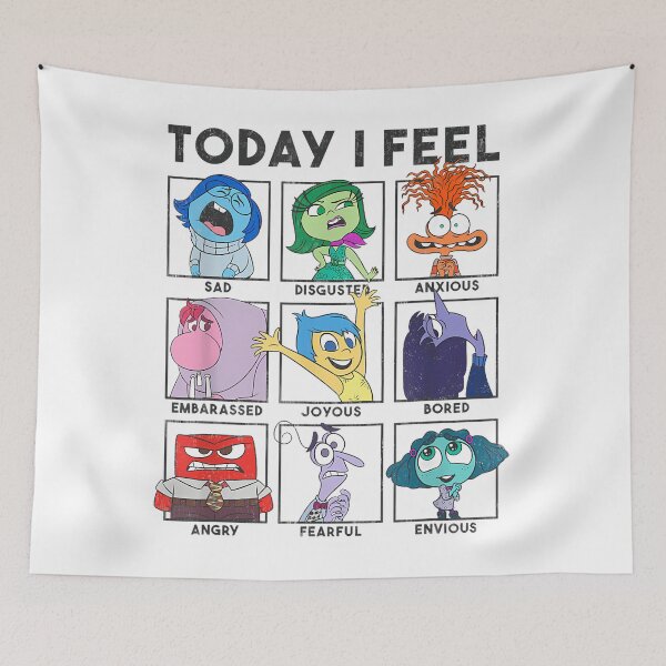 Item preview, Dis.ney Pixar Inside Out 2 Today I Feel... Vintage Panels  designed and sold by WilliamTomlin.
