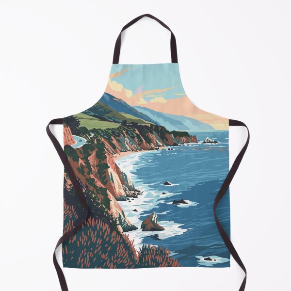 Item preview, California Big Sur Coast Minimalist Art Illustration designed and sold by LVTFCOarts.