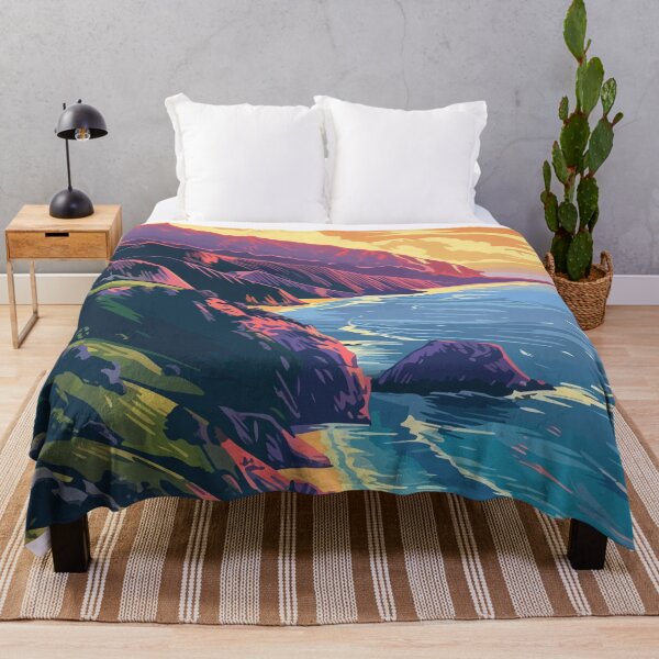 Item preview, Big Sur California Ocean Minimalist Art Illustration designed and sold by LVTFCOarts.