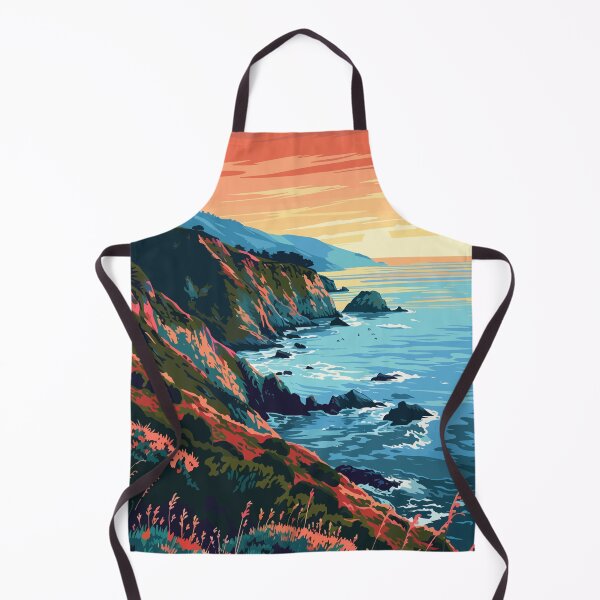 Item preview, Big Sur California Landscape Minimalist Art Illustration designed and sold by LVTFCOarts.