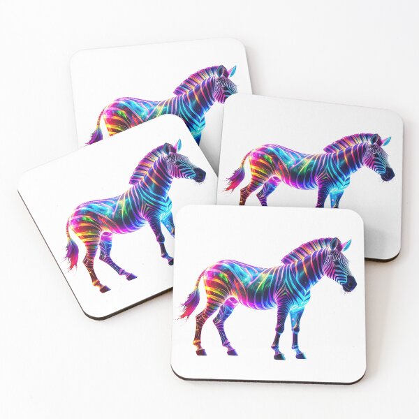 Item preview, Neon Galaxy Zebra Art – Vibrant Psychedelic Striped Animal Design designed and sold by GloriousArtSKD.