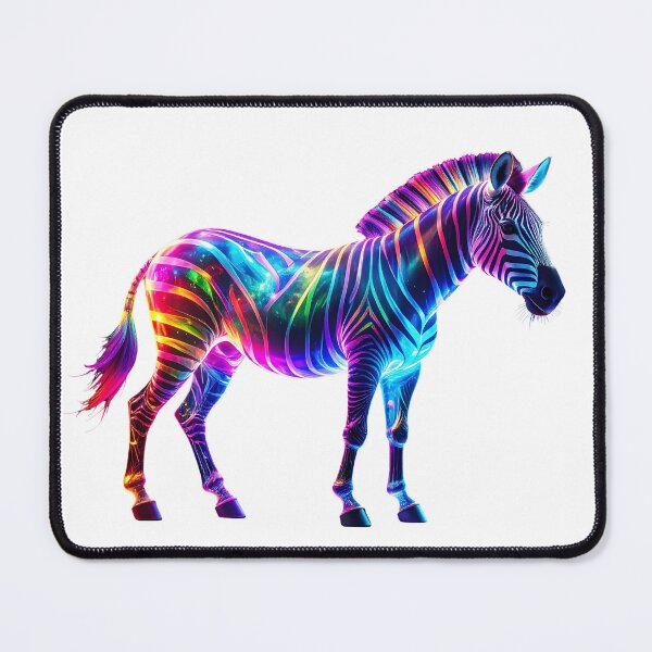 Item preview, Neon Galaxy Zebra Art – Vibrant Psychedelic Striped Animal Design designed and sold by GloriousArtSKD.