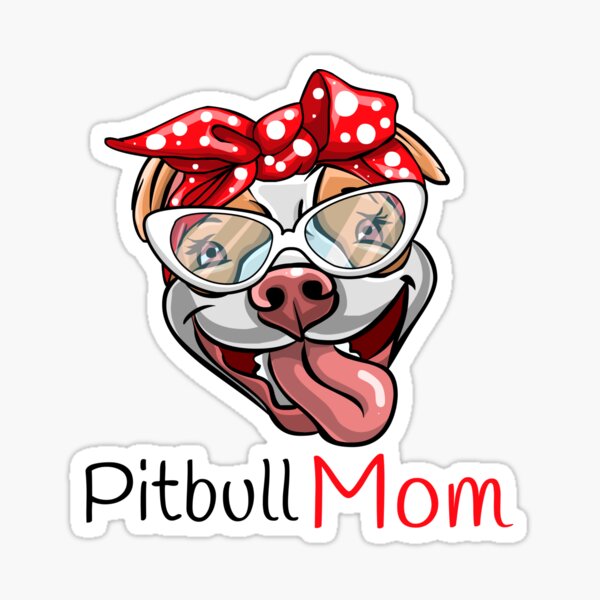 Pitbull Mom Sticker – Barking Bullies