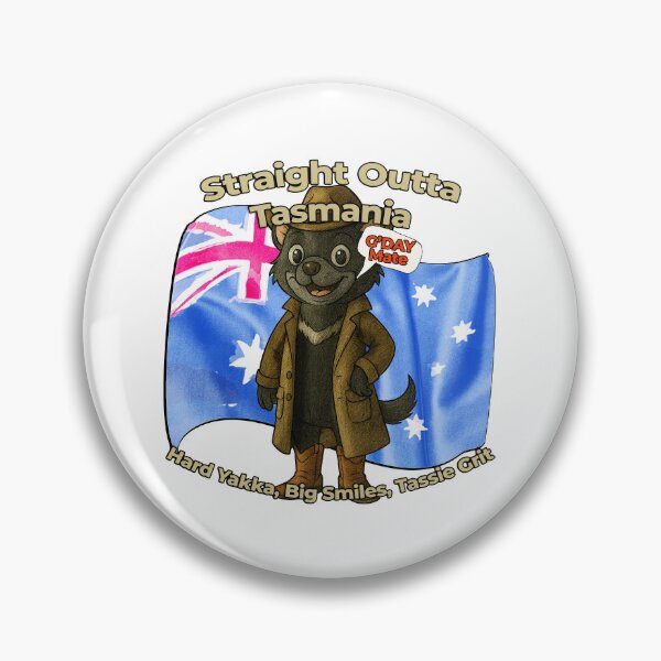 Item preview, Tasmanian Devil Cartoon – Straight Outta Tasmania Aussie Cowboy Design designed and sold by Michael van der Hoorn.