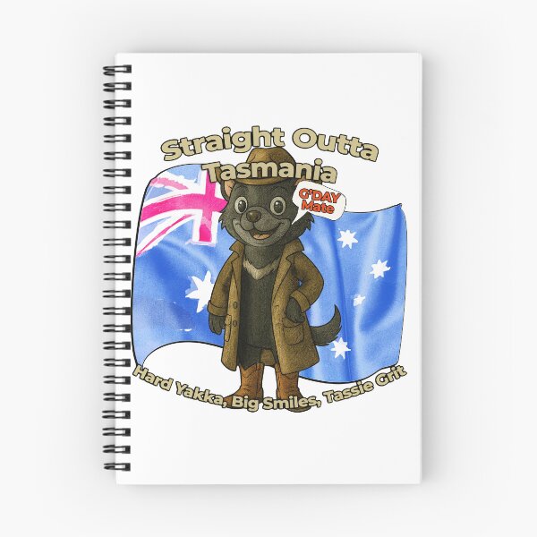 Item preview, Tasmanian Devil Cartoon – Straight Outta Tasmania Aussie Cowboy Design designed and sold by Michael van der Hoorn.