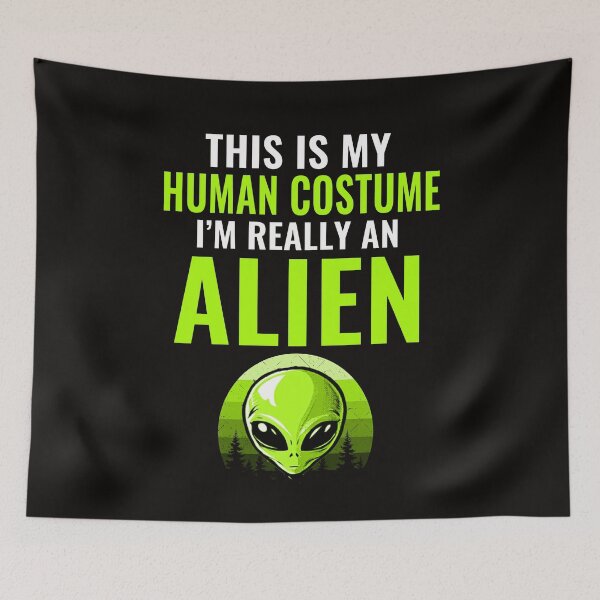 Item preview, This Is My Human Costume I'm Really An Alien Halloween Alien Costume designed and sold by HalloweenGift.