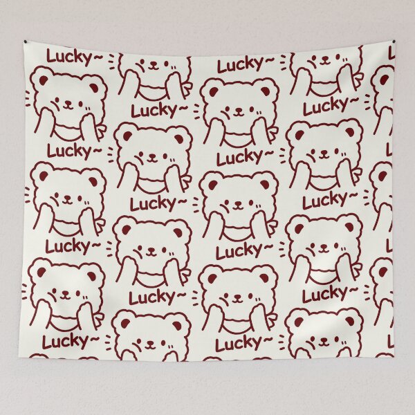 Item preview, Lucky Bear Doodle – Cute Minimalist Cartoon Art designed and sold by graphicnew.