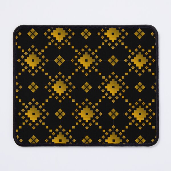 Item preview, Black & Gold Pixel Ethnic Pattern designed and sold by Khwanchai.