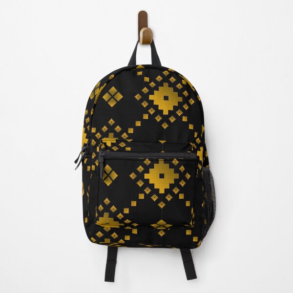 Item preview, Black & Gold Pixel Ethnic Pattern designed and sold by Khwanchai.