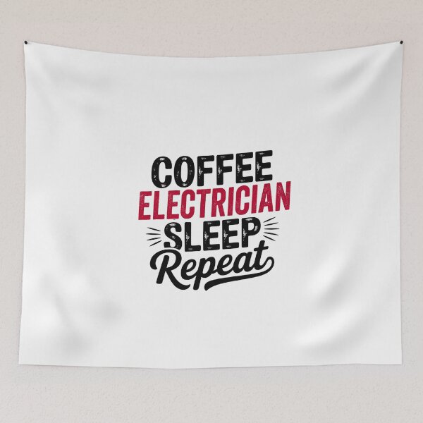 Item preview, Coffee Electrician Sleep Repeat - Funny Electrician Lover designed and sold by Watsonarts.