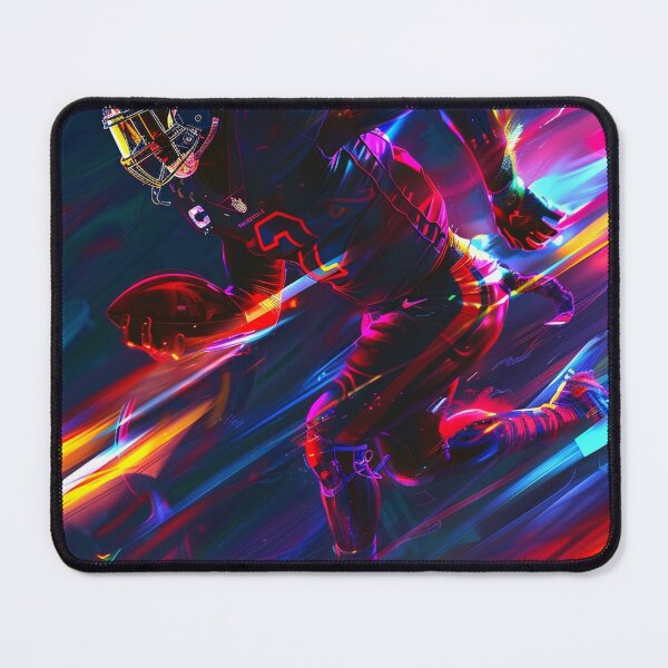 Item preview, Gridiron Velocity – Neon Football Illustration designed and sold by ArgentoArt.