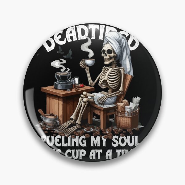 Item preview, Deadtired Skulls T-Shirt – Funny Gothic Design for the Eternally Exhausted designed and sold by Bigohobi.
