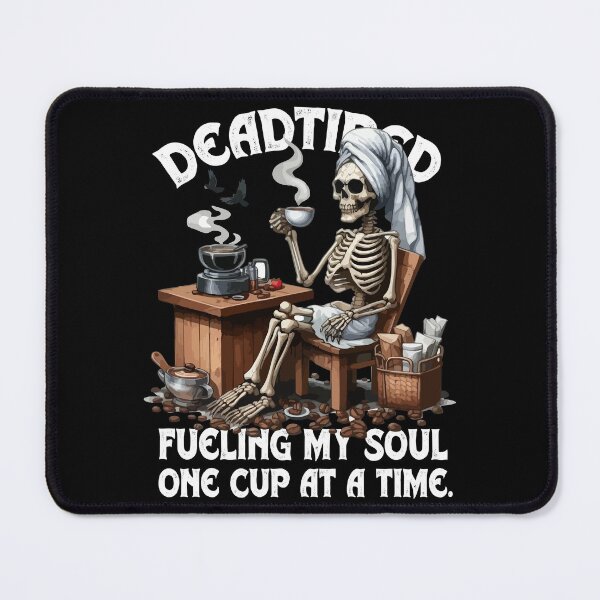Item preview, Deadtired Skulls T-Shirt – Funny Gothic Design for the Eternally Exhausted designed and sold by Bigohobi.