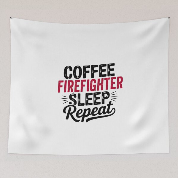 Item preview, Coffee Firefighter Sleep Repeat - Funny Firefighter Lover designed and sold by Watsonarts.