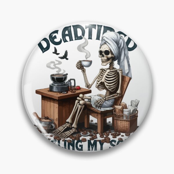 Item preview, Deadtired Skulls T-Shirt – Funny Gothic Design for the Eternally Exhausted designed and sold by Bigohobi.