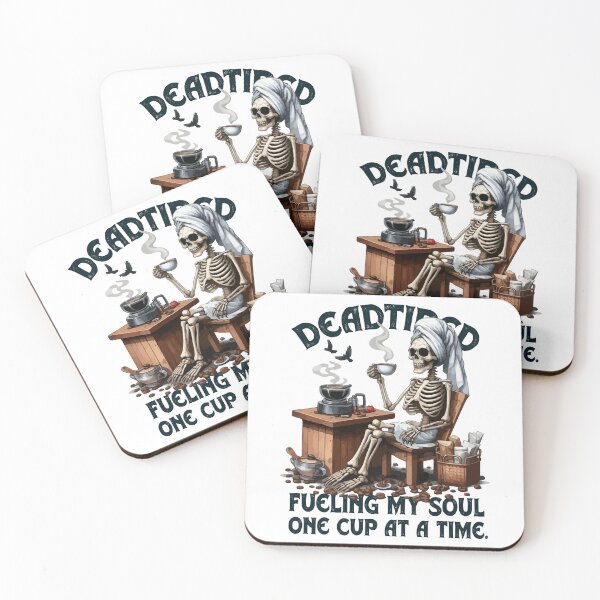 Item preview, Deadtired Skulls T-Shirt – Funny Gothic Design for the Eternally Exhausted designed and sold by Bigohobi.