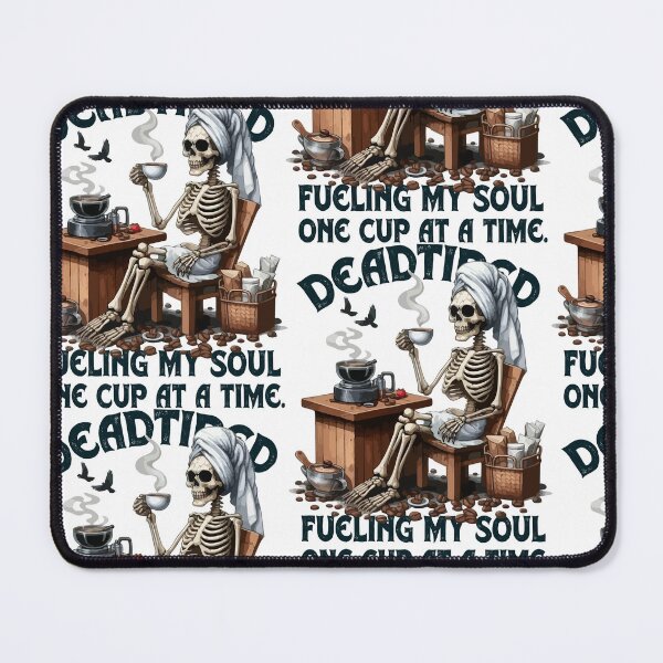 Item preview, Deadtired Skulls T-Shirt – Funny Gothic Design for the Eternally Exhausted designed and sold by Bigohobi.