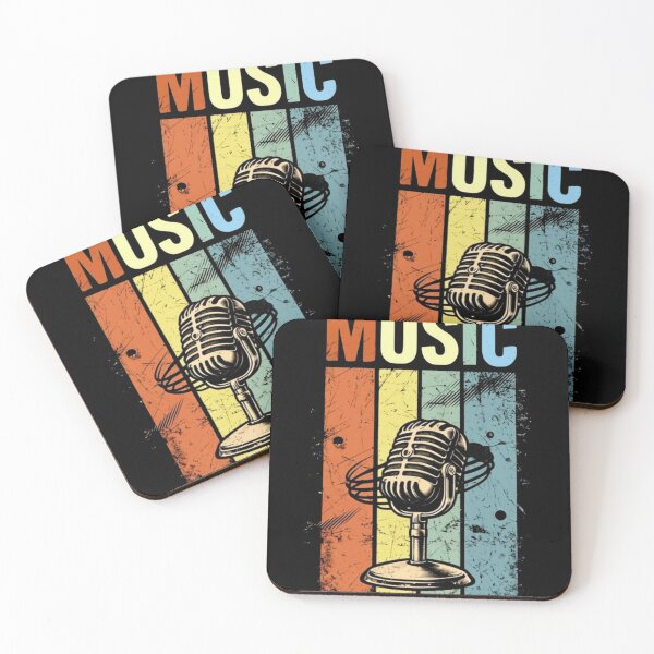 Item preview, "Vintage Music Lover" - Retro Microphone & Inspiring Quote Design designed and sold by Colorful-Garden.