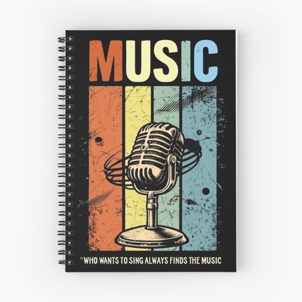 Item preview, "Vintage Music Lover" - Retro Microphone & Inspiring Quote Design designed and sold by Colorful-Garden.