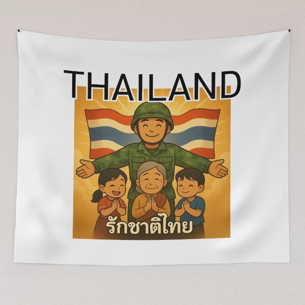 Item preview, Proud Thai Soldier Protecting People - “รักชาติไทย” Cartoon Design designed and sold by konthai.familyart.