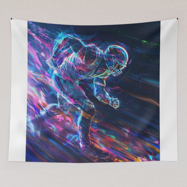 Item preview, Blitz in Motion – Neon Football Illustration designed and sold by ArgentoArt.