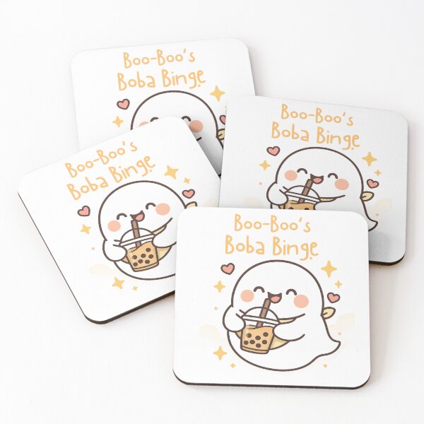 Item preview, Cute Ghost Enjoying Boba Drinks designed and sold by ppcreation.