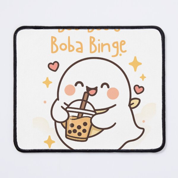Item preview, Cute Ghost Enjoying Boba Drinks designed and sold by ppcreation.