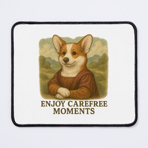 Item preview, Funny Corgi Mona Lisa – Cute Dog Art Parody for Pet Lovers & Gifts designed and sold by 奇0904.