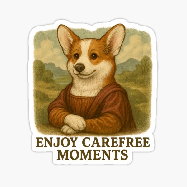 Artikel-Vorschau von Lustige Corgi Mona Lisa – Niedliche Hundekunstparodie für Tierliebhaber und Geschenke, designt und verkauft von 奇0904.