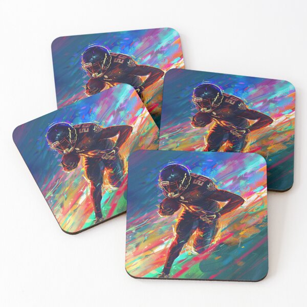 Item preview, Blazing Gridiron – Neon Football Illustration designed and sold by ArgentoArt.
