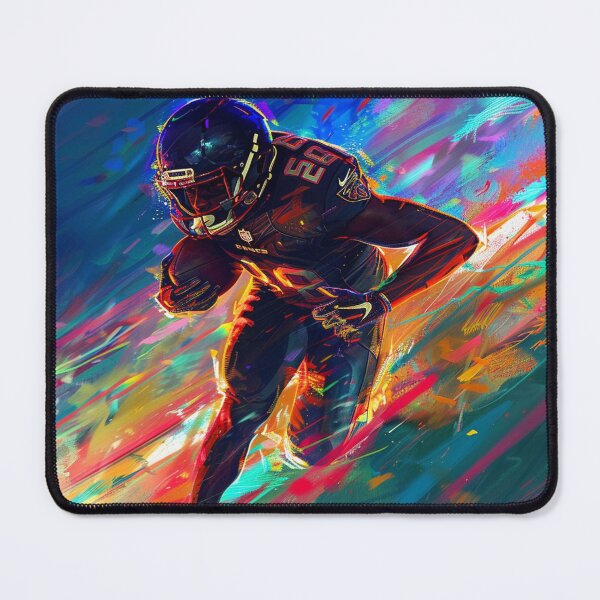 Item preview, Blazing Gridiron – Neon Football Illustration designed and sold by ArgentoArt.