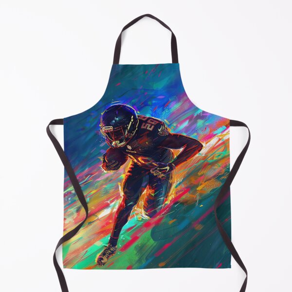 Item preview, Blazing Gridiron – Neon Football Illustration designed and sold by ArgentoArt.