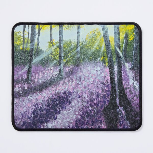 Item preview, Purple flowers on the forest floor at sunset designed and sold by jackcaryartshop.