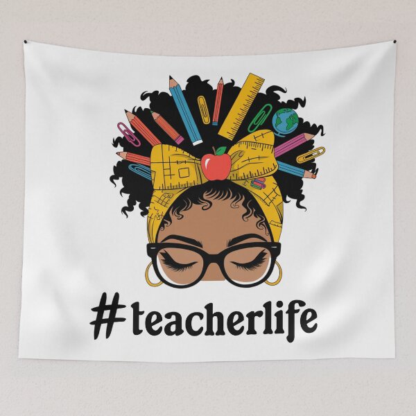 Item preview, #TeacherLife Portrait of a Black Woman designed and sold by Astralia.